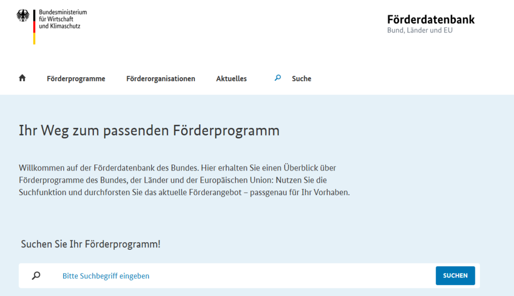 Funding Programs in Germany and Europe